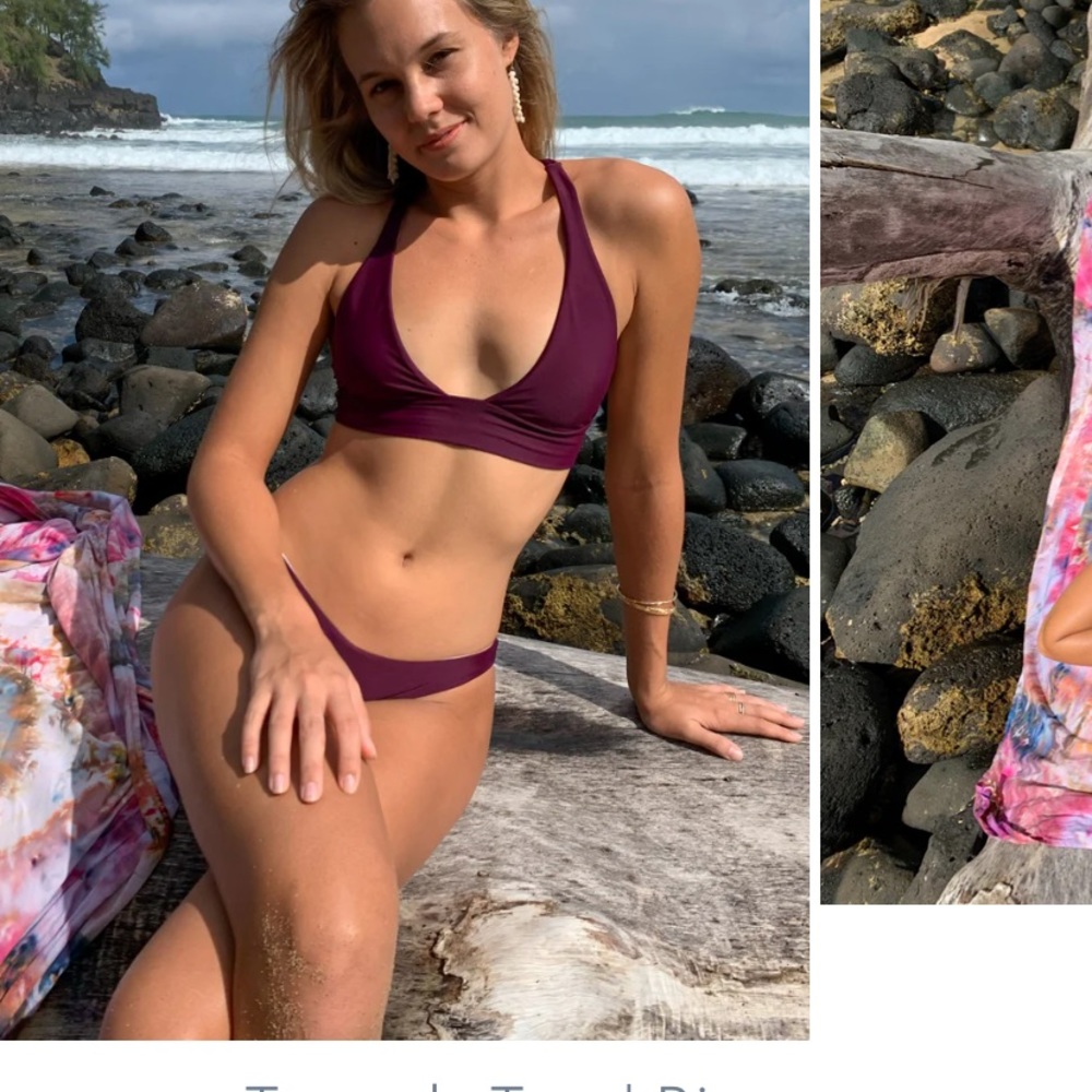 the girl & the water Tunnels Feline Bikini Top - Picture 6 of 6